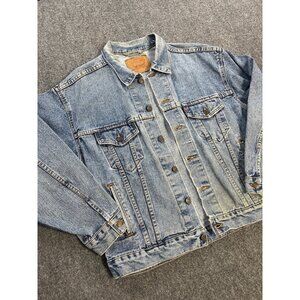 Vintage Levis Denim Jacket Mens Large Blue Trucker Made USA 80s 90s 70507-4890
